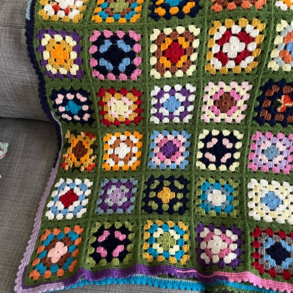 Granny Square Crochet Blanket - Picture 8 of 10